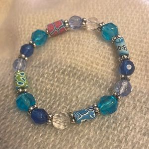 Clay and Plastic Bead Bracelet